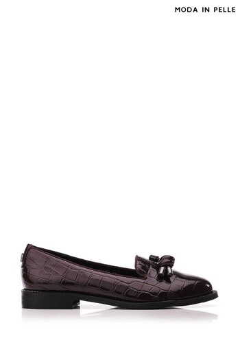 Moda in Pelle Elaina Chunky Knot Trim Clean Loafers (Q75412) | £49