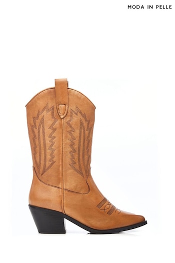 Moda in Pelle Heston Calf Height Western Black memory Boots (Q75422) | £179