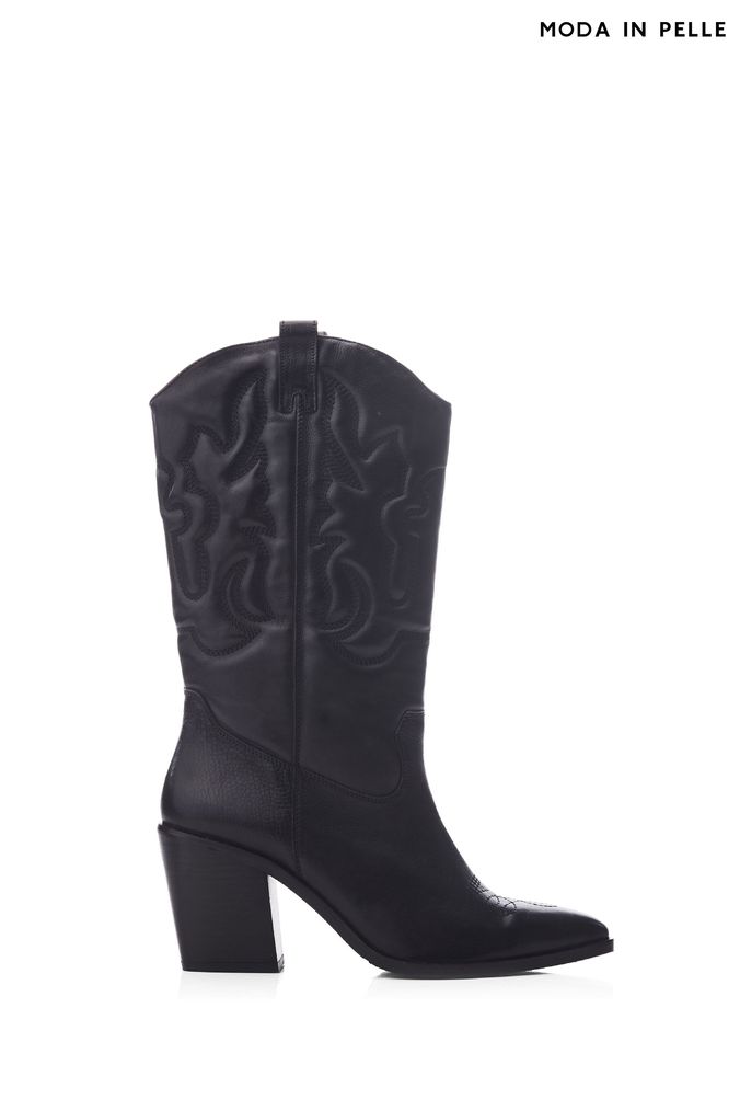 Moda in pelle cowboy 2025 boots