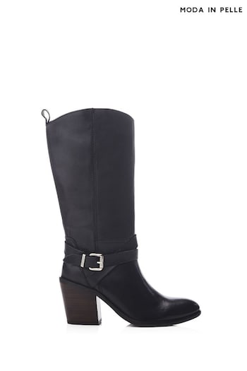 Moda in Pelle Serana Block Heel Long Buckle Boots (Q75455) | £179