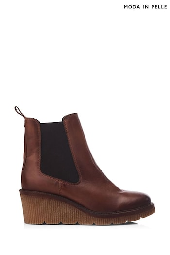 Moda in Pelle Audyn Crepe Wedge Chelsea Ankle Boots (Q75462) | £139