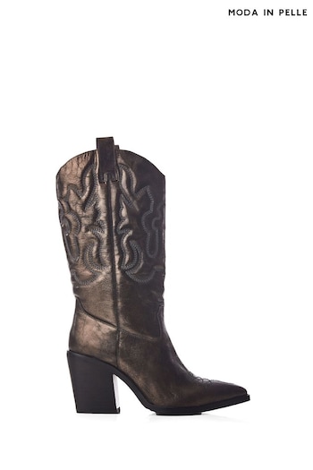 Moda in Pelle Leahannie Pointed Toe High Western Boots (Q75476) | £179