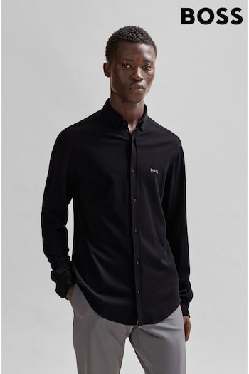 BOSS Black Cotton Pique Regular Fit Shirt (Q75538) | £119