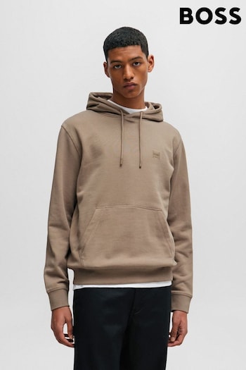 BOSS Brown Cotton-terry Hoodie With Logo Patch (Q75544) | £119