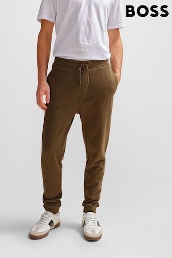 BOSS Brown Logo Patch Cotton Terry Joggers (Q75545) | £119