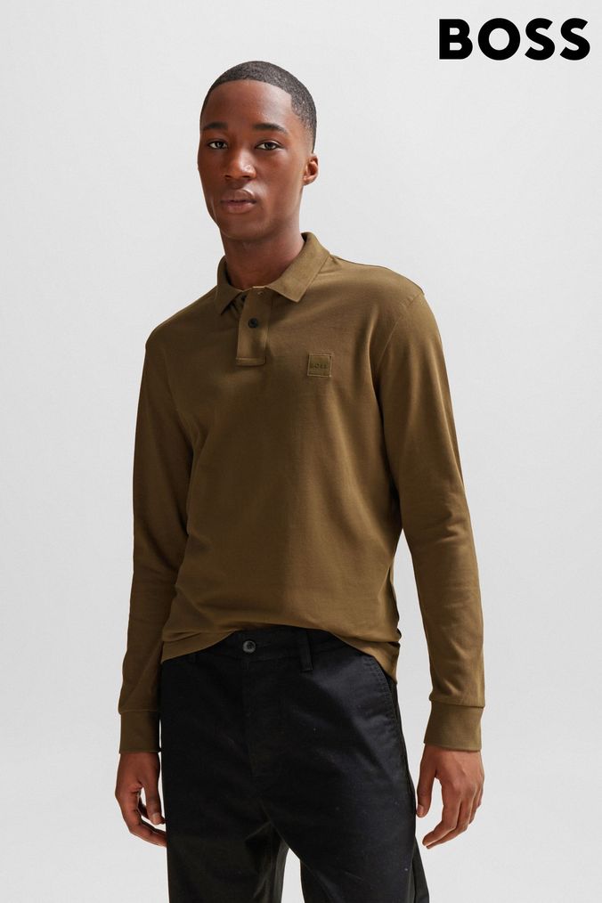 Hugo boss long online sleeve polo