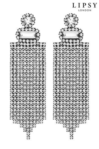 Lipsy Jewellery Black Diamante Shower Drop Earrings (Q75611) | £20