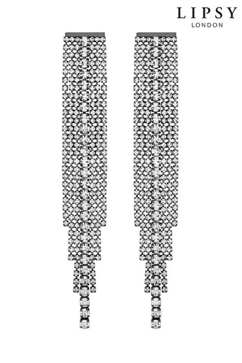 Lipsy Jewellery Black Diamante Cupchain Earrings (Q75638) | £20