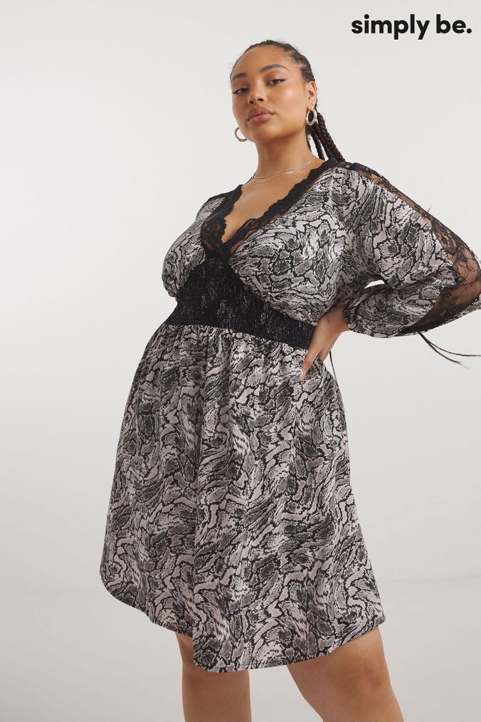 Grey lace hotsell dress uk