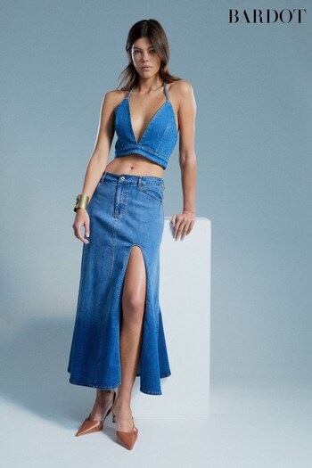 Bardot Blue Cynthia Mid Maxi Skirt (Q75675) | £109
