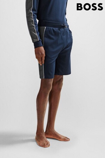 BOSS Blue Cotton Blend Contrast Jersey Shorts (Q75695) | £89