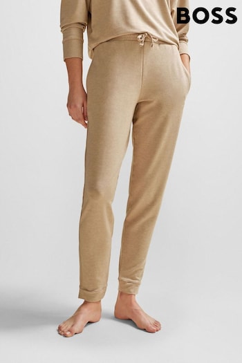 BOSS Natural Cuffed French Terry Cotton Joggers (Q75812) | £99