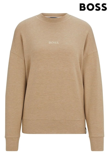 BOSS Natural Stretch-terry Regular-fit Sweatshirt With Embroidered Logo (Q75841) | £99