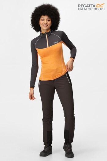 Regatta Orange Hepley Lightweight Half Zip Fleece (Q76054) | £32