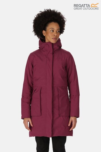 Regatta Womens Purple Yewbank Ii Longline Waterproof Padded Jacket (Q76072) | £126