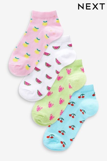 Bright Fruit Breathable Mesh Trainers Socks 4 Pack (Q76176) | £9