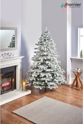 Premier Decorations Ltd Green 6ft Flocked Mountain Pine PVC Flocked Christmas Tree (Q76179) | £140