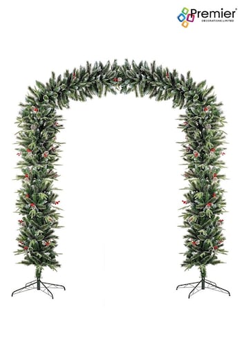 Premier Decorations Ltd Green 8ft New Jersey PE/PVC Tips Cones and Berries Christmas Tree Arch (Q76210) | £350