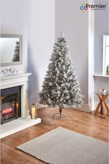 Premier Decorations Ltd Grey 7ft Silver Tipped Fir PVC Christmas Tree (Q76212) | £150