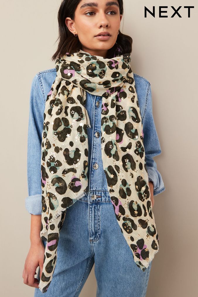 Next leopard print scarf 2025