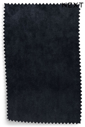 Dark Blue Luxe Kneedlecord Velvet Midnight Navy Swatch by Rockett St George (Q76559) | £0