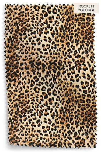Natural Leopard Love Velvet Swatch by Rockett St George (Q76569) | £0