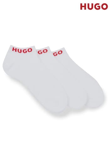 HUGO White Socks in a Cotton Blend 3 PK (Q76732) | £18