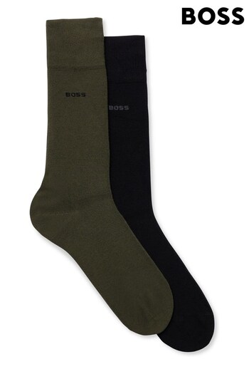 BOSS Green Regular Length Socks 2 Pack In Stretch Yarns (Q76741) | £18