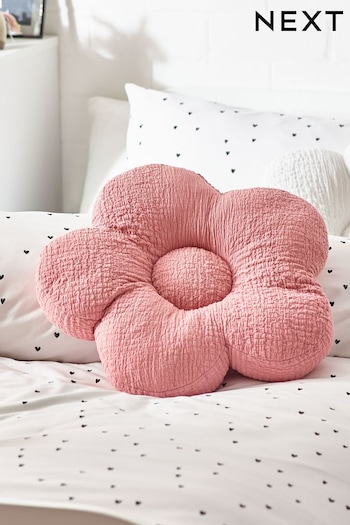 Pink Textured Daisy Cushion (Q76773) | £18