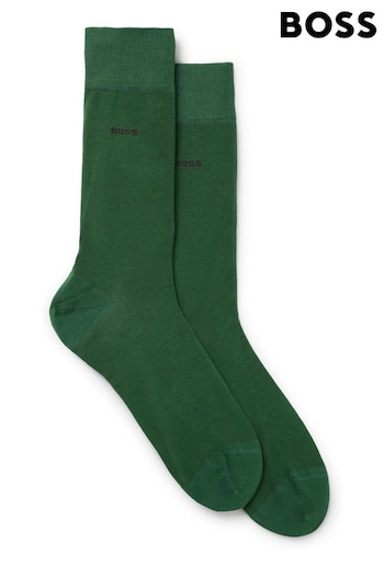 BOSS Green Regular Length Socks 2 Pack In Stretch Cotton (Q76777) | £21