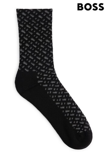 BOSS Black Regular Length Socks With A Monogram Pattern (Q76778) | £13