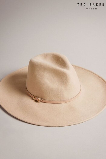 Ted Baker Green Abbiea Tan Buckle Felt Hat (Q76888) | £55