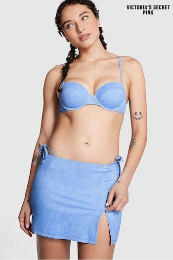 Victoria's Secret PINK Denim Blue Swim Mini Skirt (Q76955) | £26