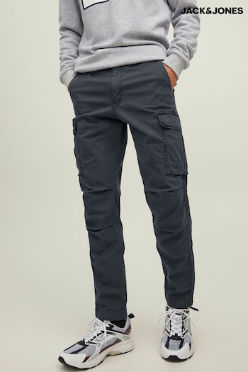 JACK & JONES Grey Straight Leg Cargo Plus Trousers (Q76968) | £55