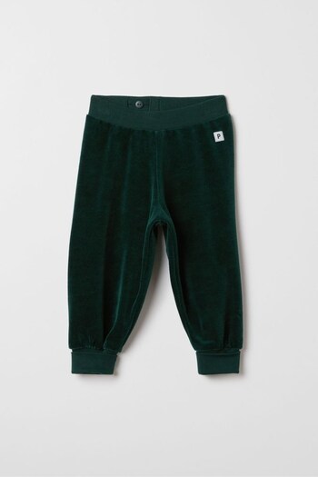 Polarn O Pyret Green Organic Soft Velour Trousers (Q76979) | £18