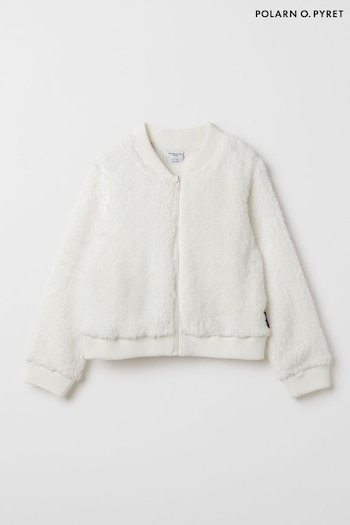 Polarn O Pyret Cosy Teddy Fleece White Jacket (Q76996) | £35
