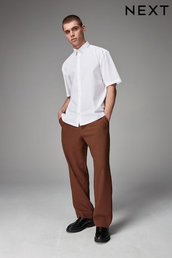 Taupe EDIT Relaxed Twill Black Trousers (Q77000) | £34