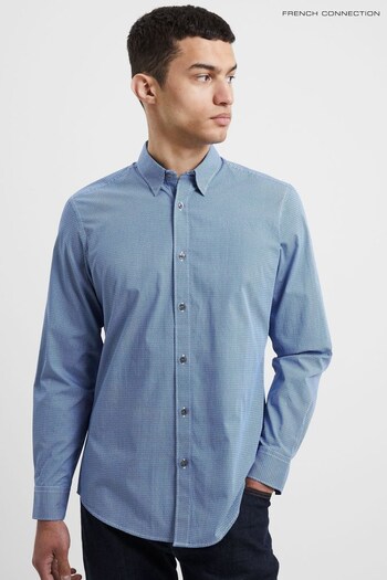 French Connection Blue Premium Floral Long Sleeve Shirt (Q77034) | £39