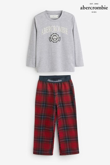 Abercrombie & Fitch Boys Red Flannel Pyjamas (Q77050) | £42