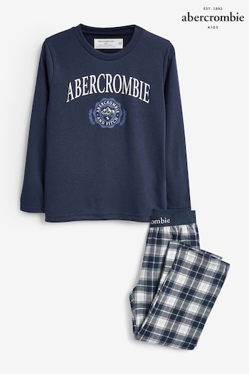 Abercrombie & Fitch Blue Flannel Pyjamas (Q77051) | £42