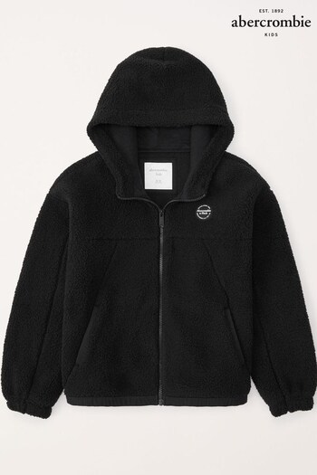 Abercrombie & Fitch Hooded Fleece Black Hoodie (Q77095) | £49