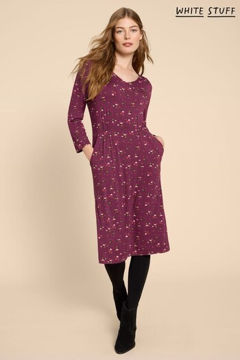White Stuff Purple Tallie Eco Vero Jersey Dress (Q77194) | £49