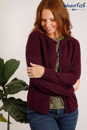 Weird Fish Purple Caballo Outfitter Cardigan (Q77455) | £55