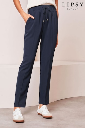 Lipsy Navy Blue Smart Tapered Trousers Charlotte (Q77477) | £36