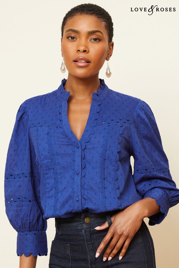 Blue sales shirt womens
