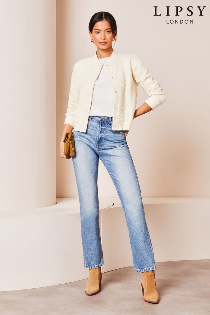 Cream casual outlet jacket
