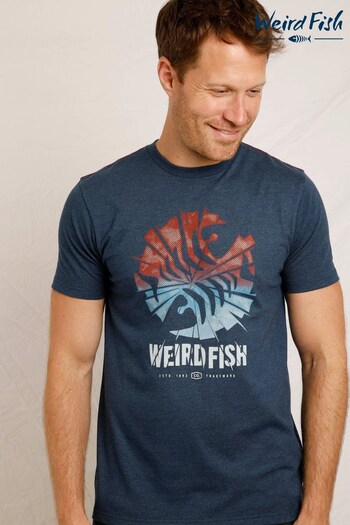 Weird Fish Blue Shatter Graphic T-Shirt (Q77515) | £25