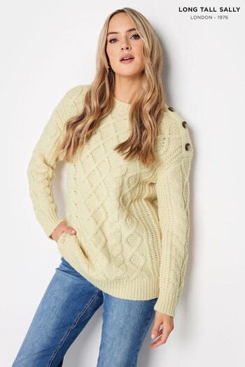 Long Tall Sally Cream Cable Neck Jumper (Q77931) | £34