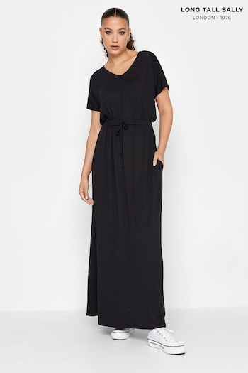Long Tall Sally Black Tie Waist Maxi Dress (Q77933) | £34
