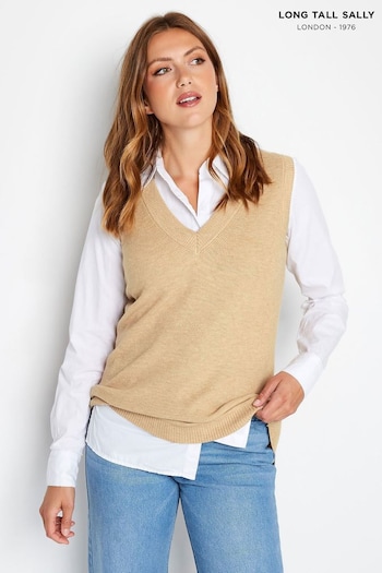 Long Tall Sally Natural Knitted Vest Top (Q77968) | £27